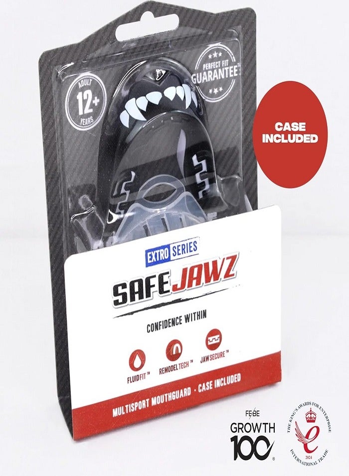 SAFEJAWZ Mouthguard Slim Fit, Adults and Junior Mouth Guard with Case for Boxing, Basketball, Lacrosse, Football, MMA, Martial Arts, Hockey and All Contact Sports (Fangz, Adult (12+ Years)) - Image 5