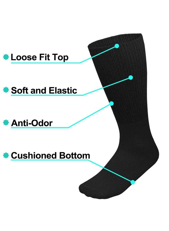 Falari Falari Diabetic Socks Men Unisex Size 10-13 Black 63-2040-12PAIRS - Image 4
