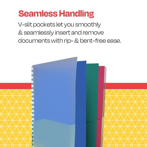 School Smart 8-Pocket Project Organizer, Polypropylene, Multicolor, 1 Count (Pack of 1) - Image 4
