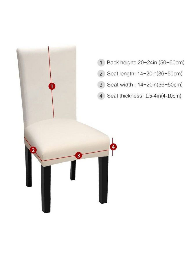 Fuloon 6 Pack Super Fit Stretch Removable Washable Short Dining Chair Protector Cover Seat Slipcover For Hotel Dining Room Ceremony Banquet Wedding Party - Image 4