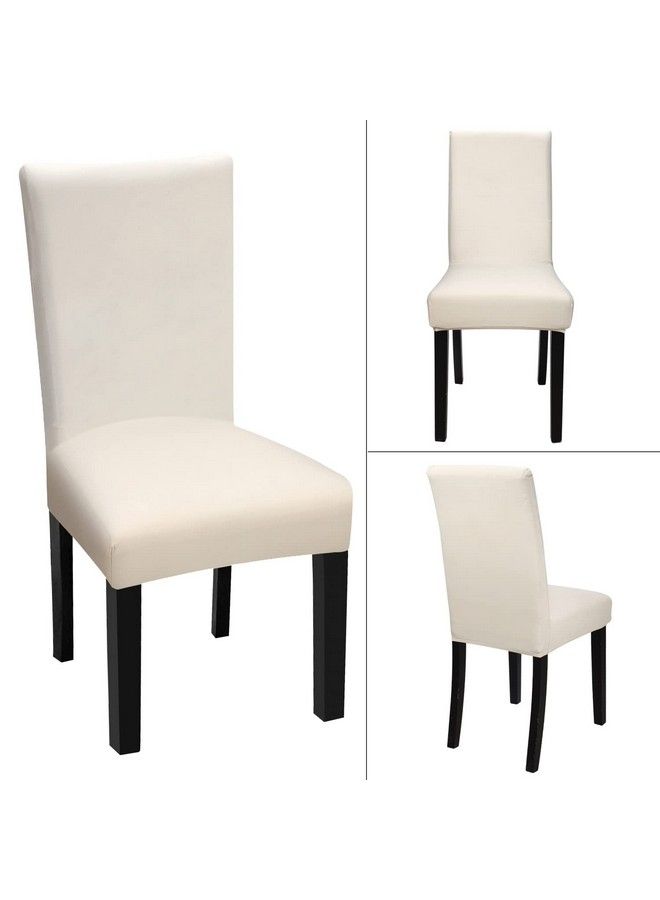 Fuloon 6 Pack Super Fit Stretch Removable Washable Short Dining Chair Protector Cover Seat Slipcover For Hotel Dining Room Ceremony Banquet Wedding Party - Image 5