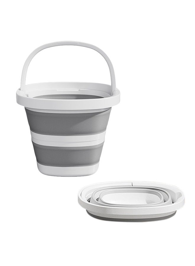 Outdoor portable folding bucket 10L, Grey - Image 2