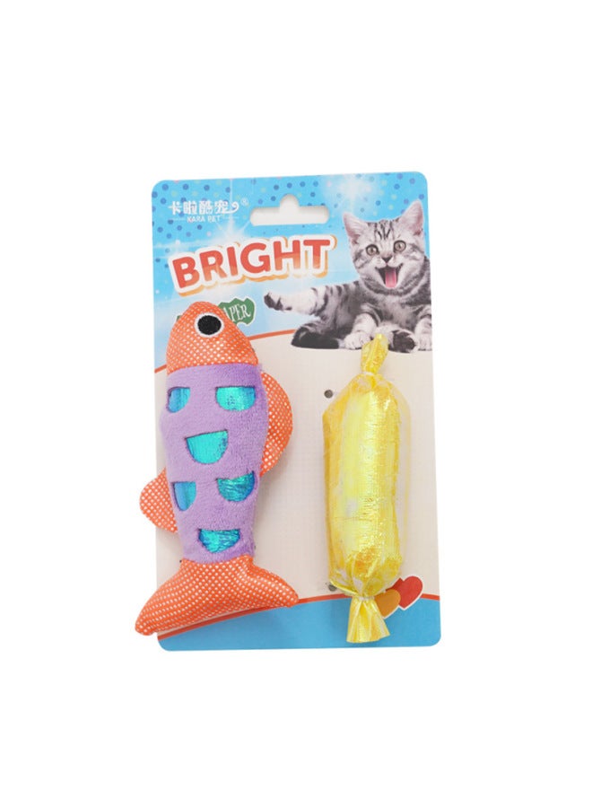 Cat Toy Self-hi Relieving Stuffy Cat Mint Magic Color Changing Ringing Paper Ocean Fish Kitten Funny Cat Molar Pet Supplies