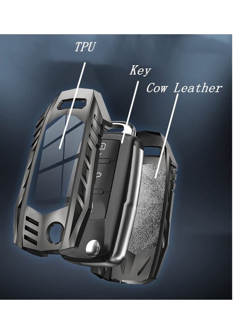 Zikra Key Fob Cover Keychain Key Case Compatible Zinc Alloy Cool Design for Volkswagen Golf Tiguan L Lavida Touron Exploring Yuejialv Sagitar Metal Key Cover - Image 3