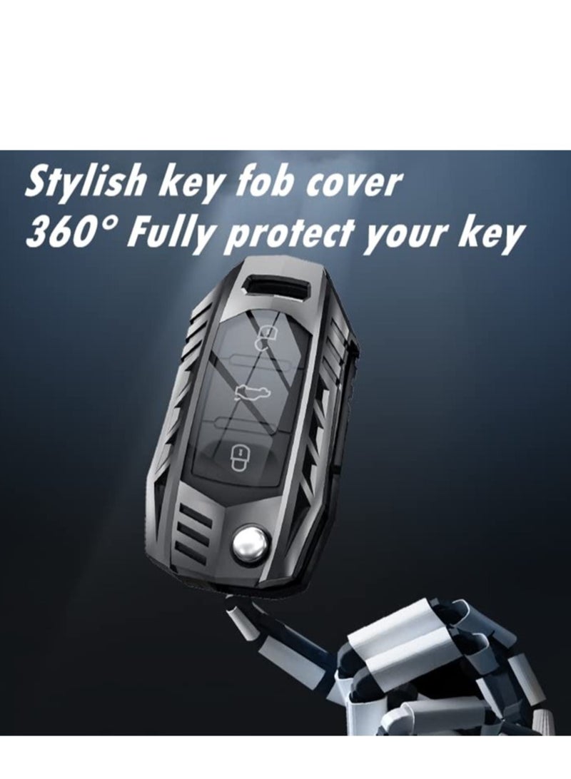 Zikra Key Fob Cover Keychain Key Case Compatible Zinc Alloy Cool Design for Volkswagen Golf Tiguan L Lavida Touron Exploring Yuejialv Sagitar Metal Key Cover - Image 2