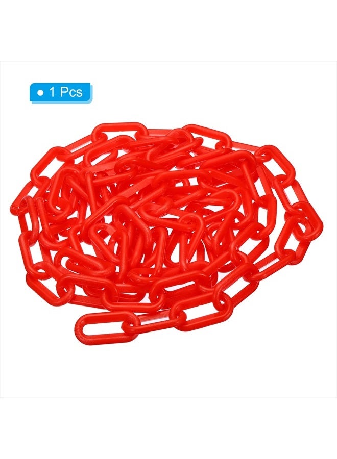 PATIKIL 0.3" Diameter 10Ft Length Plastic Chain Barrier, Safety Link Chain Stanchion for Crowd Control at Driveway Elevator Parking Lot, Red - Image 3