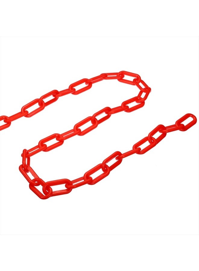 PATIKIL 0.3" Diameter 10Ft Length Plastic Chain Barrier, Safety Link Chain Stanchion for Crowd Control at Driveway Elevator Parking Lot, Red - Image 5
