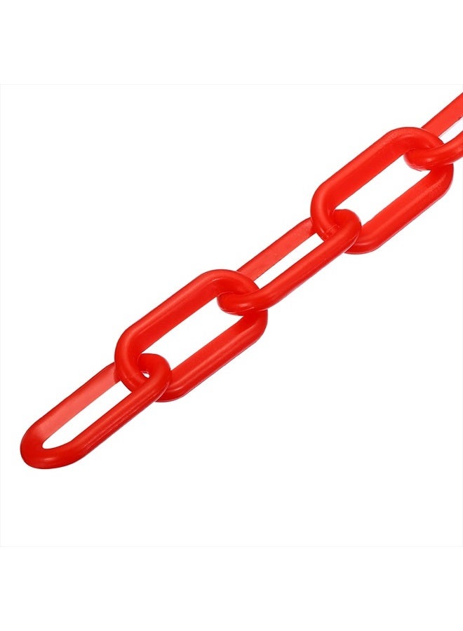 PATIKIL 0.3" Diameter 10Ft Length Plastic Chain Barrier, Safety Link Chain Stanchion for Crowd Control at Driveway Elevator Parking Lot, Red - Image 4