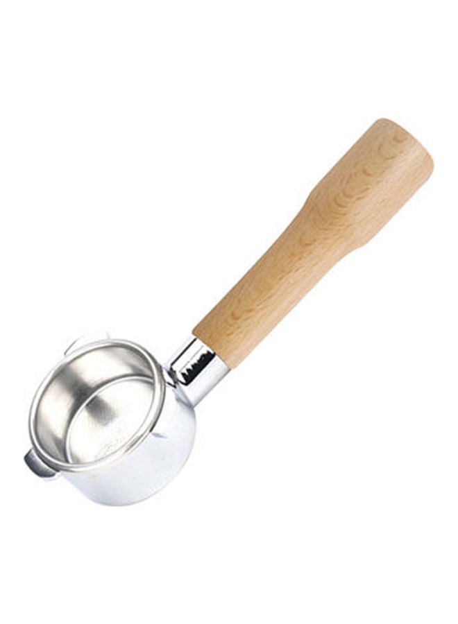 NIBEMINENT 51mm Coffee Bottomless Portafilter With Filter Basket Multicolour Silver/Beige 22.5x4.7x7.5 cmcm - Image 1