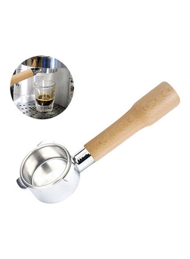 NIBEMINENT 51mm Coffee Bottomless Portafilter With Filter Basket Multicolour Silver/Beige 22.5x4.7x7.5 cmcm - Image 3