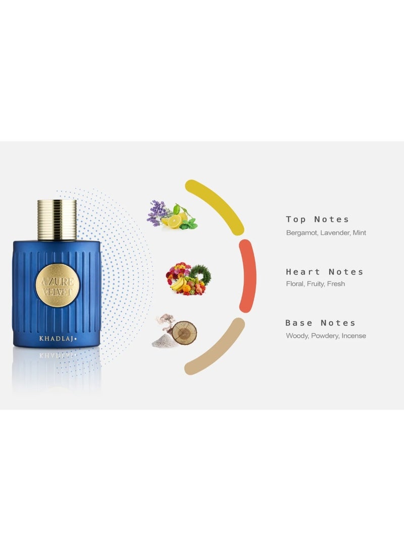 خدلج عطر Azure Velvet من خدلج 100 مل – منعش للجنسين - Image 4