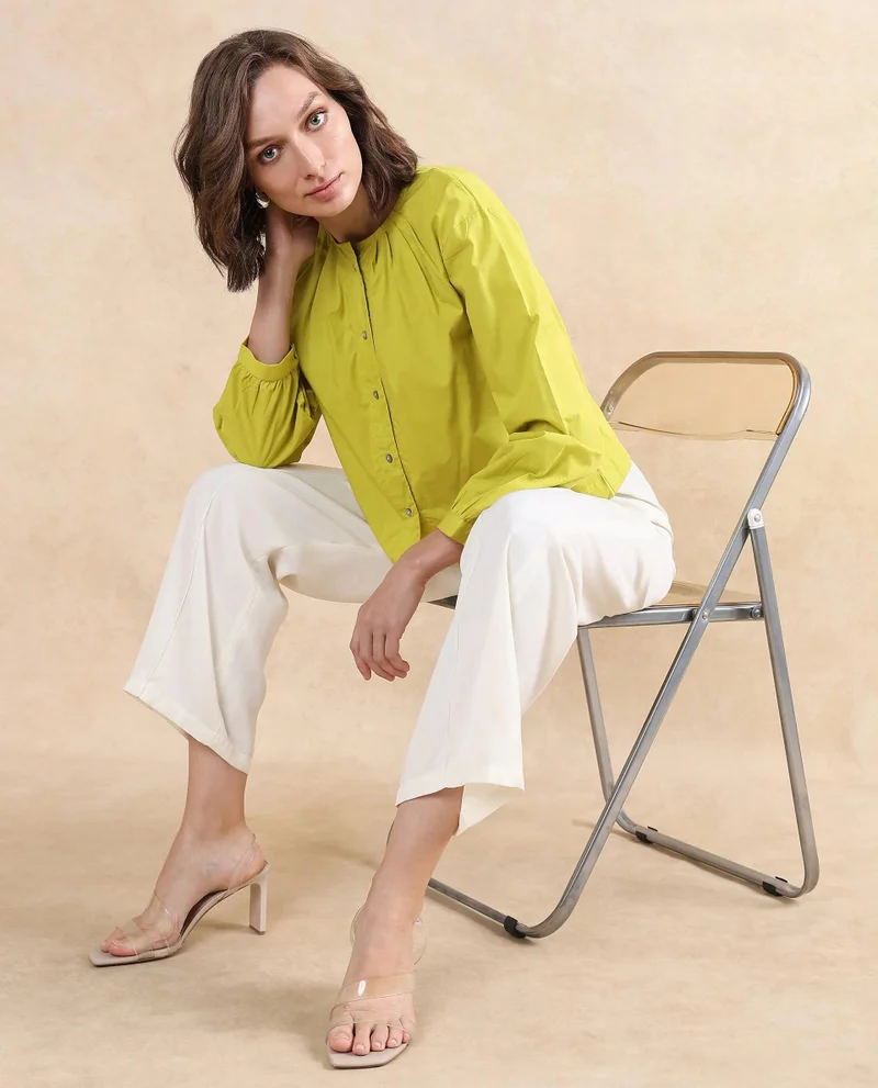 Rareism Women's Classic Button-Down Top