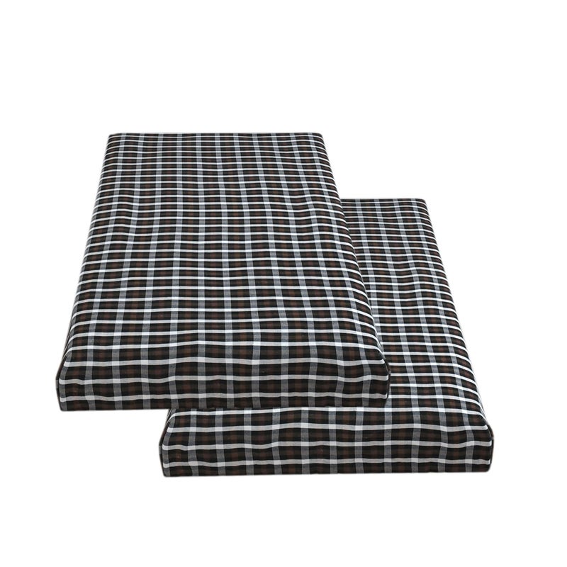 PRISCILLA PRISCILLA Cotton Mattress Cover Protector Single Bed with Strong Zip/Chain (2 Pc, 6x3 ft) | All Around Protection with 360° Encasing with Zipper (Pack of 2, 72x36 Fits Upto 6 inches, Grey/White)  - Image 2