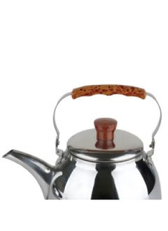 Bister Stainless Steel Leak-Proof Wide Mouth Tea Kettle with Wooden Handle Silver and Brown 1.5 L 01-003  - Image 3