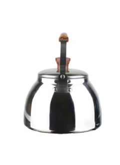 Bister Stainless Steel Leak-Proof Wide Mouth Tea Kettle with Wooden Handle Silver and Brown 1.5 L 01-003  - Image 2