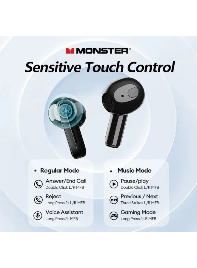 Monster XKT12 Bluetooth 5.3 Gaming Earbuds - Image 5