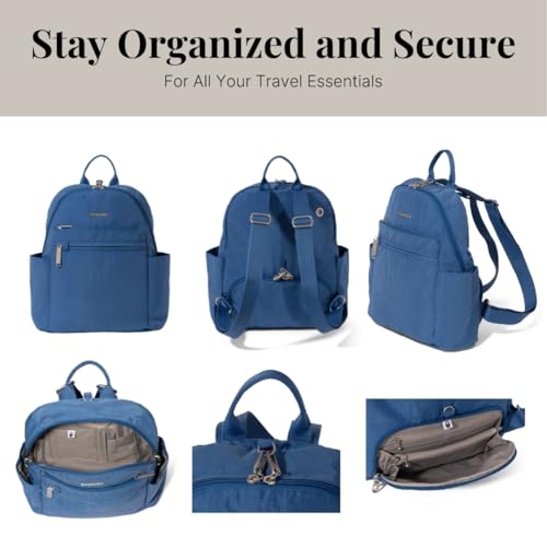 Baggallini Securtex® Anti-theft Vacation Travel Backpack 10x13 Slash-Resistant Nylon Daypack w/RFID - Image 5