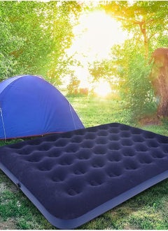 FULL JOY Flocked Air Bed with flowy suede top, comfortable, soft and water repellent 203 x 152 x 22 cm  - Image 2