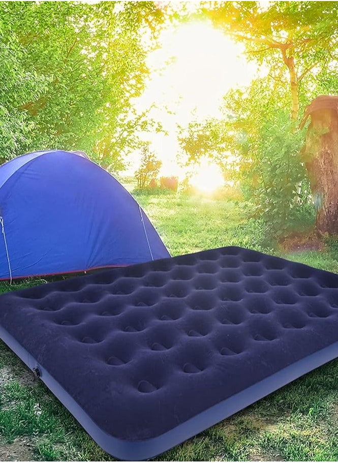 FULL JOY - Flocked Air Bed with flowy suede top, comfortable, soft and water repellent 203 x 152 x 22 cm - Image 1
