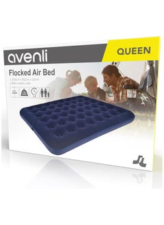 FULL JOY Flocked Air Bed with flowy suede top, comfortable, soft and water repellent 203 x 152 x 22 cm  - Image 3