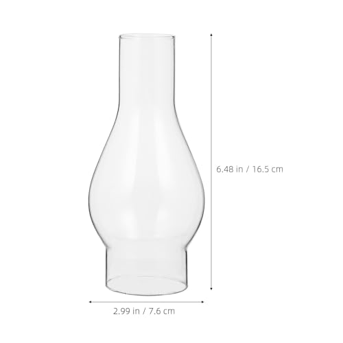 NUOBESTY Clear Oil Lamp Chimney Glass Replacement for 35Mm Kerosene, Vintage Style Hurricane Lamp Shade, Transparent Glass for Indoor Use and Emergency Lighting - Image 2