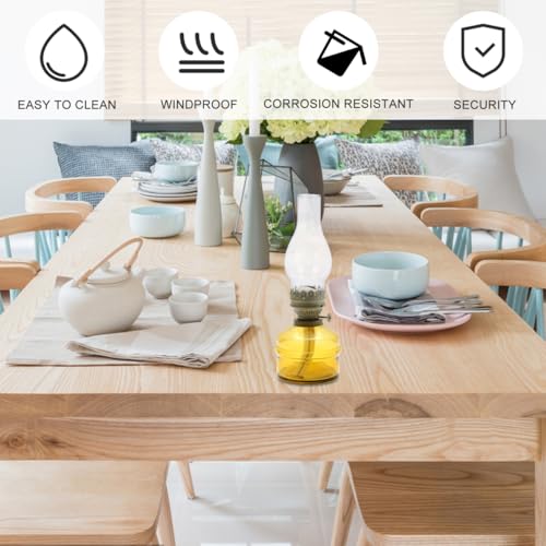 NUOBESTY Clear Oil Lamp Chimney Glass Replacement for 35Mm Kerosene, Vintage Style Hurricane Lamp Shade, Transparent Glass for Indoor Use and Emergency Lighting - Image 3