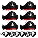 Legigo 12 Pcs Pirate Hat with Eye Mask Classic Costume Cap Accessories for Pirate Party Cosplay Caribbean Dress Black - Image 2