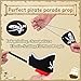 Legigo 12 Pcs Pirate Hat with Eye Mask Classic Costume Cap Accessories for Pirate Party Cosplay Caribbean Dress Black - Image 4