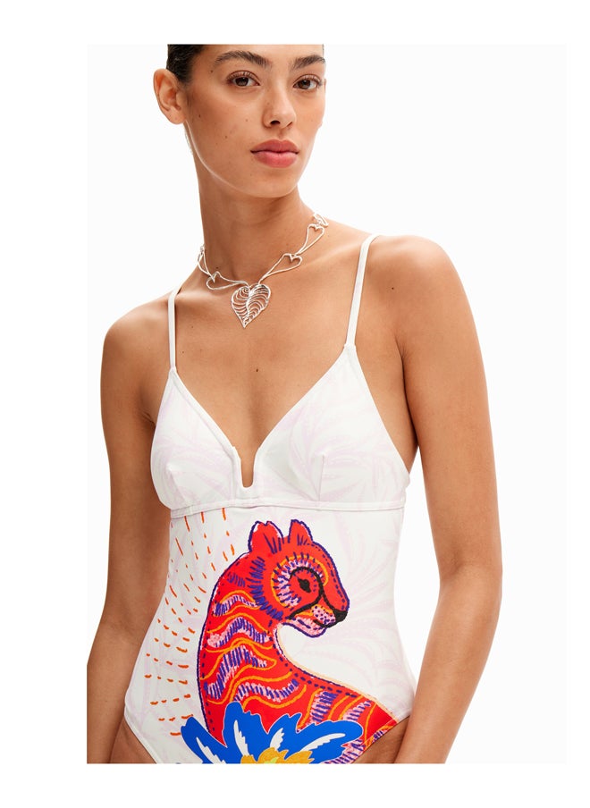 DESIGUAL - Strappy cat swimsuit - Image 1