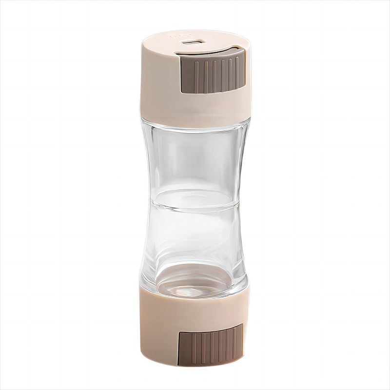 Dual Head Seasoning Dispenser 2-in-1 Salt and Pepper Shaker with Push Button Control, Accurate Portion Spice Tool for Cooking, Dining Table Condiment Organizer - Image 1