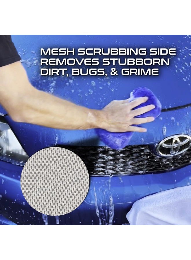 Formula 1 Super Sponge - Two-Sided Microfiber Wash & Scrub Sponge - 9" x 4.5" x 2.25" - Image 2