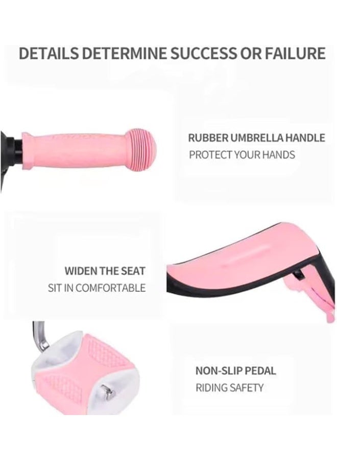 3-in-1 Kids Scooter, Convertible Design Adjustable Height - pink - Image 3