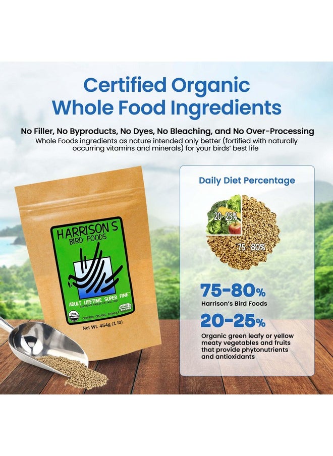 Harrison's Bird Foods Harrison's Bird Foods Adult Lifetime Certified Organic Non-GMO Formula Small Bird Food 1lb  - Image 5