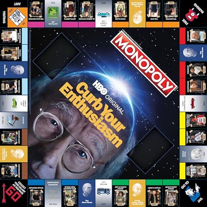 USAopoly MONOPOLY Curb Your Enthusiasm  Play as Larrys Glasses Golf Clubs Hybrid Car  more  Officially Licensed Collectible Game Based On Hit HBO Comedy Series - Image 5