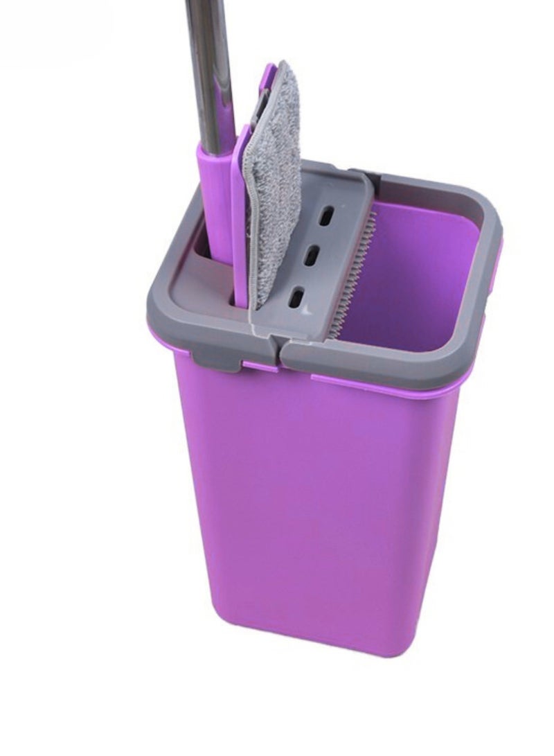 AKC Flat Squeeze Mop and Bucket – Hand-Free Self-Washing Microfiber Flat Mop for Wet & Dry Cleaning on Hardwood, Laminate (Plastic, 5.5 Ltr) Multicolor - Image 4