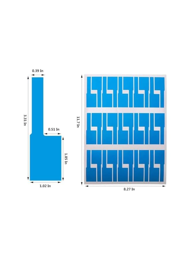 PROMASS promass 6 Sheets Cable Label, Color P Type Cable Label, Network Cable Sticker, Waterproof and Tear Resistant, Oil Proof, for Office Work, Home School Cable Organization Line Laser Printer  - Image 2