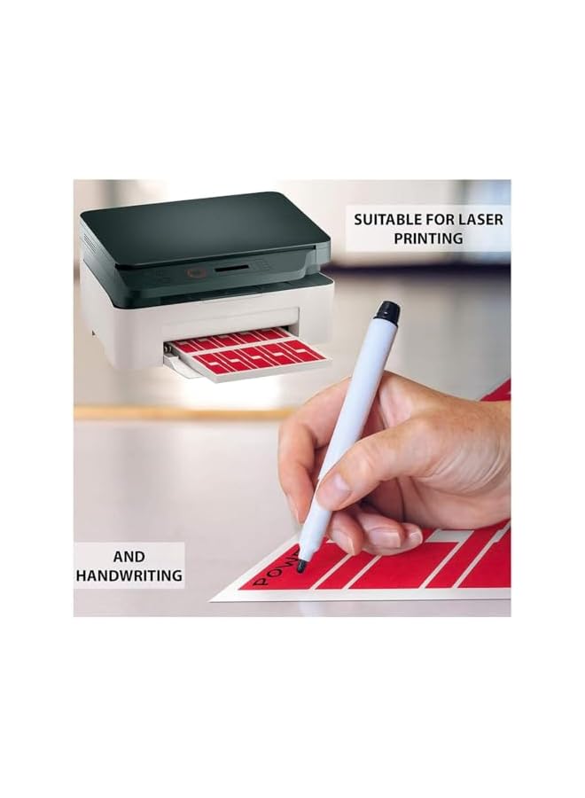 PROMASS promass 6 Sheets Cable Label, Color P Type Cable Label, Network Cable Sticker, Waterproof and Tear Resistant, Oil Proof, for Office Work, Home School Cable Organization Line Laser Printer  - Image 5