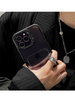 Bracket Luxury Plating Camera Folding Bracket Holder Stand With Camera Lens Shield Protectors For Apple iPhone 14 Pro Max 2022 Black  - Image 5