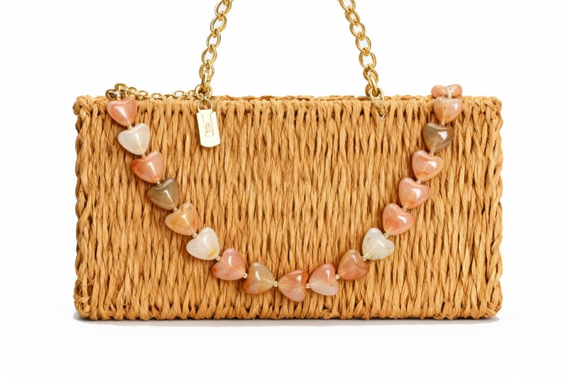 AUMEY Acrylic Heart Bag Chain Purse Charm Versatile handbag Chain Strap Wallet Handle Replacement Handbag Accessory (02-Colorful hearts) - Image 4