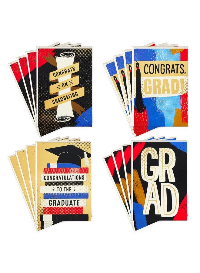 Hallmark تشكيلة بطاقات التخرج تهانينا (16 بطاقة وظروف 4 تصاميم) - Image 2