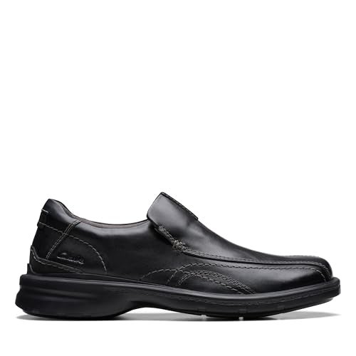 clarks حذاء كلارك للرجال جيسلر ستيب لوفر، جلد أسود، 7 W US - Image 2