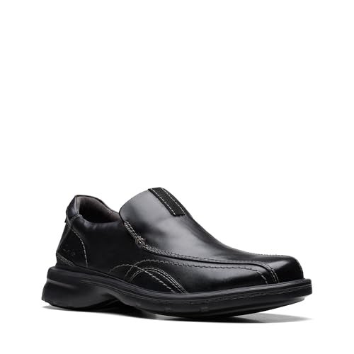 clarks حذاء كلارك للرجال جيسلر ستيب لوفر، جلد أسود، 7 W US - Image 3