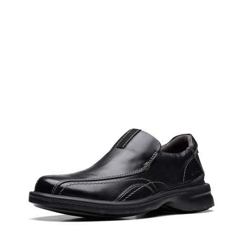 clarks حذاء كلارك للرجال جيسلر ستيب لوفر، جلد أسود، 7 W US - Image 1