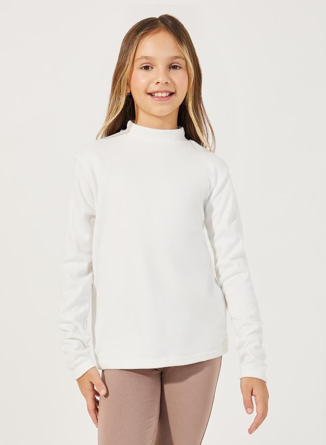 Styli Solid High Neck Long Sleeves T-Shirt - Image 1