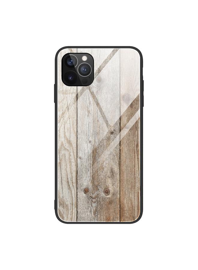 Zaboon Case For iPhone 12 Pro Max Wood Grain Tempered Glass + TPU Shockproof Case - Image 1