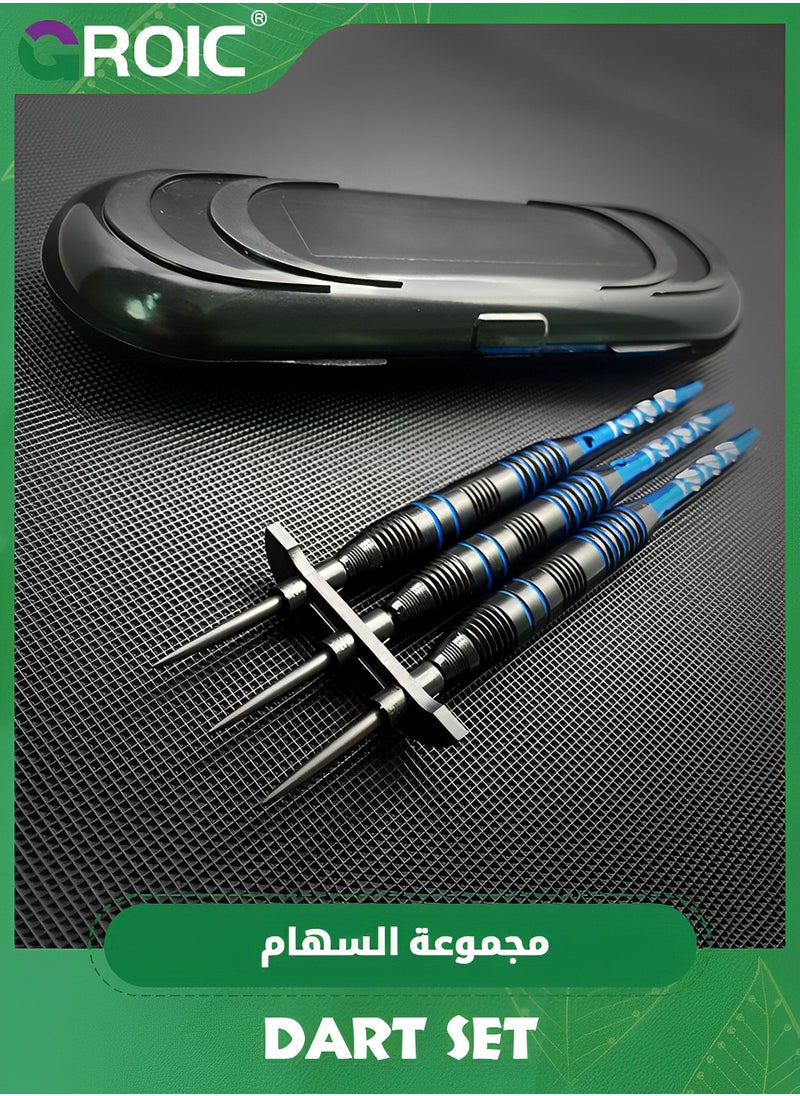 GROIC - 3 Pack Dart Set,Darts Metal Tip Set,Steel Tip Darts with Dartboard,Dart Suit with Steel Needle Darts,Aluminum Shaft Metal Dart Set - Image 1
