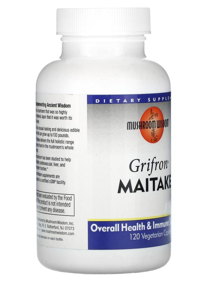 Mushroom Wisdom Grifron Maitake 120 Vegetarian Caplets - Image 2