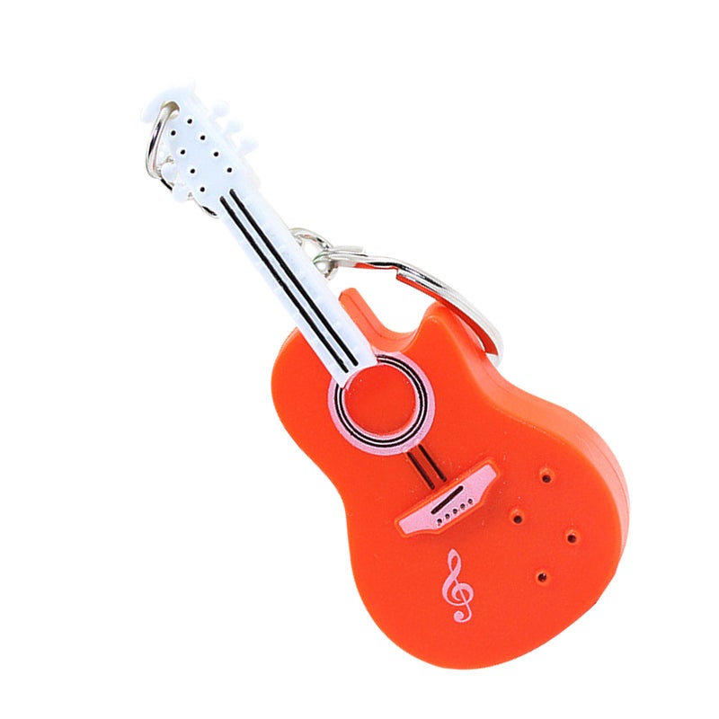 🎸 عقد ميدالية مع تأثير ضوء برتقالي ٢ قطع للهدايا والمفاتيح - Image 2