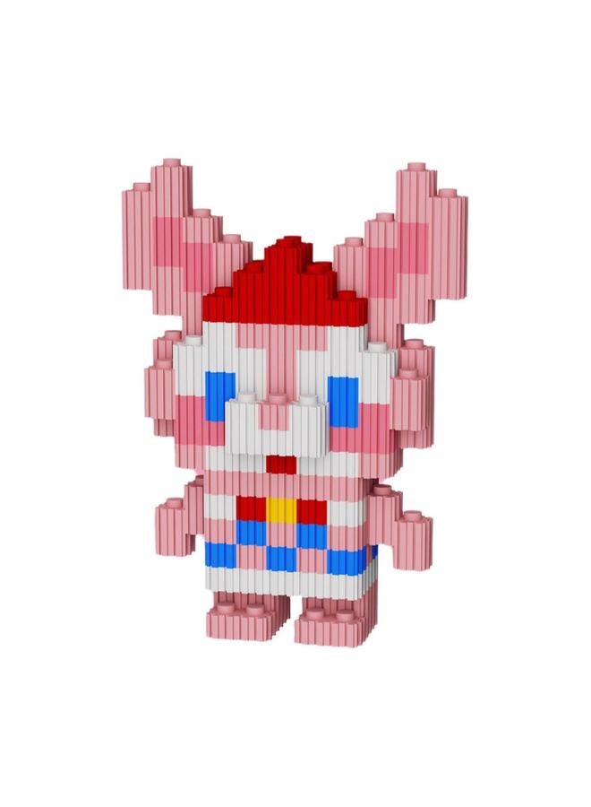 Miniature Small Particle Puzzle Building Blocks Gift Children's Educational Toy (Pink Bunny) - Image 1