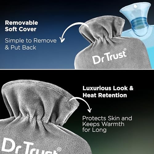 Dr Trust USA 369 Hot Water Bag For Full Body Pain Relief, Period Cramps, Muscle Ache, Hot & Cold Therapy, Non Electric Rubber Bottle, Warm Pack for Muscle Relaxation, Back - Image 2